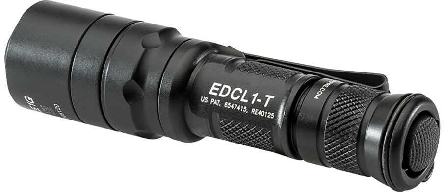 Surefire EDCL1T Everyday Carry 1 Dual-Output White LED 5/500 Lumens CR123A Lithium Battery Black Aluminum Body