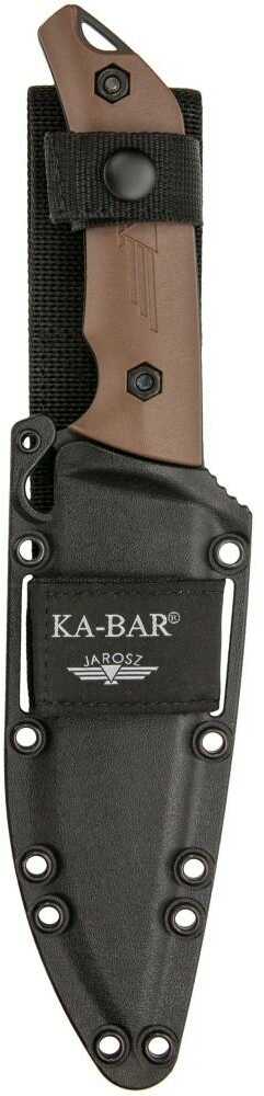 Ka-Bar Jarosz Turok Fixed Knife 6-1/4" Clip Point Blade Brown