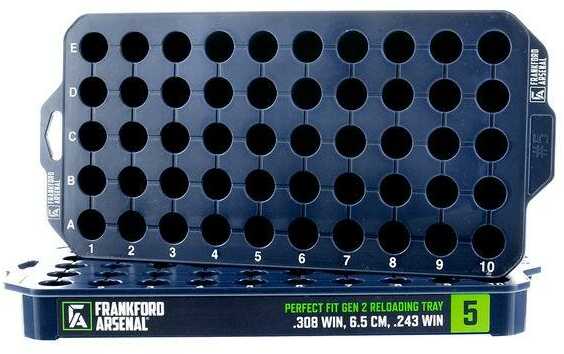 Frankford Arsenal Perfect Fit Tray Style 2 Reloading Fits 223 Remington/556 Nato/300 Blackout Blue Trays are Inlc