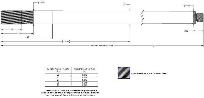 Proof Carbon Fiber Drop In Barrel For Small Shank Savage Rifle 6.5 Prc 24" 1:7.5 Twist 5/8-24 Thread