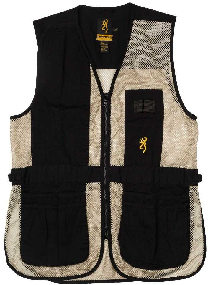 Browning Trapper Creek Mesh Shooting Vest Black And Tan M
