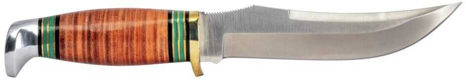 Remington Stacked Leather Fixed Knife 7" Clip Poin-img-1