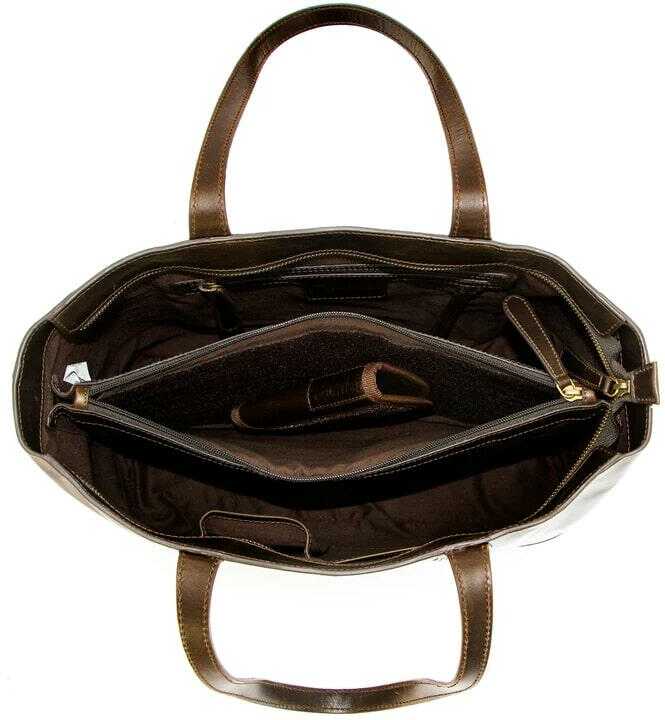 Cameleon Gaia Conceal Carry Purse Open Tote Brown-img-2