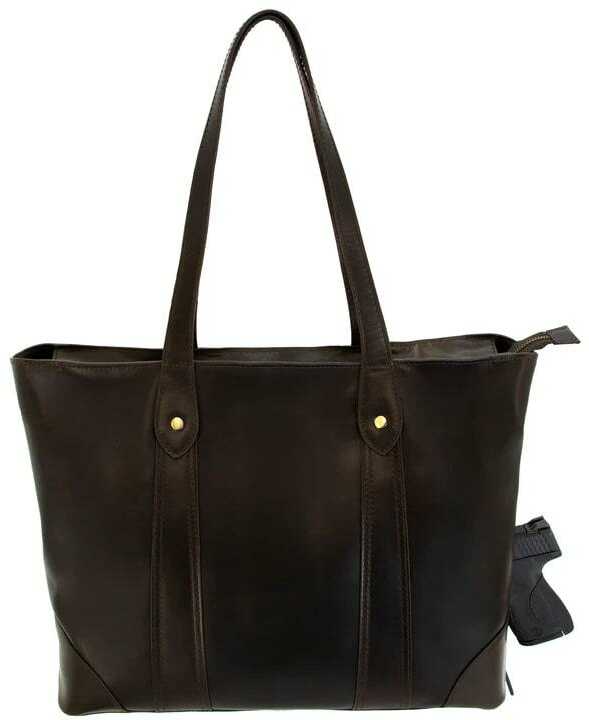 Cameleon Gaia Conceal Carry Purse Open Tote Brown-img-3