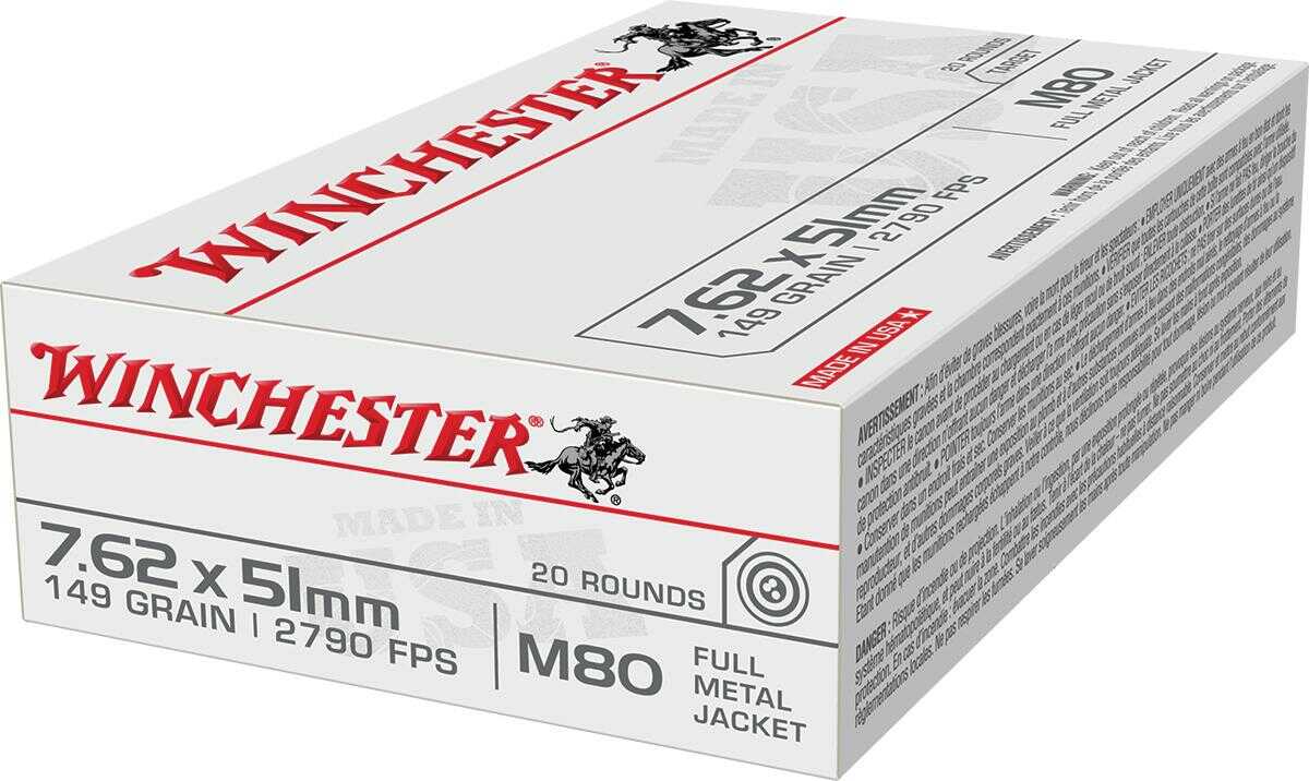Winchester 7.62X51MM 149Gr 20Rd 10Bx/Cs FMJ USA Target