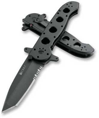 Columbia River Knife & Tool M16 Special Forces Folding AUS 8/Titanium Nitride Combo Tanto Point Dual Thumb Stud/Fl