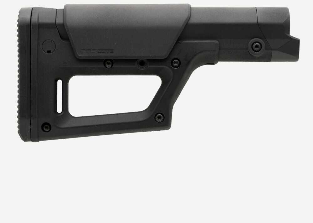 Magpul Mag1159-Black PRS Lite Precision Stock Black Polymer/Metal Adjustable W/Rubber Buttplate