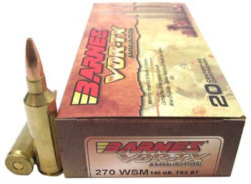 270 WSM 140 Grain Hollow Point 20 Rounds Barnes Ammunition
