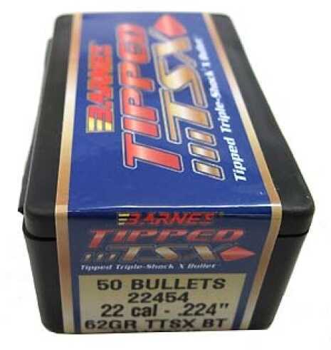 Barnes Bullets 30188 Rifle 22 Caliber .224 62 GR TTSX Boat Tail 50 Box