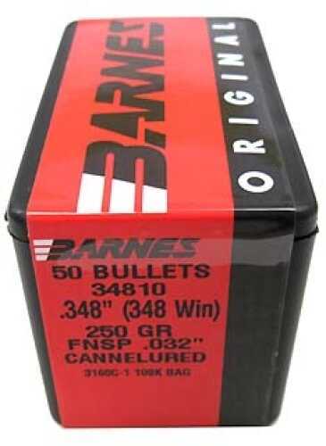Barnes 348 Winchester .348 Diameter 250 Grain FN FB Reduced Ricochet 50 Count