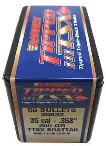 Barnes Bullets 30461 Tipped TSX 35 Caliber .358 200 GR TTSX Boat Tail 50 Box