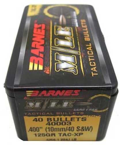 Barnes 40 Caliber /10mm .400 Diameter 125 Grain TAC XP 40 Count