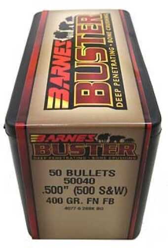 Barnes 500 S&W .500 Diameter 400 Grain Buster Flat Nose Base Count