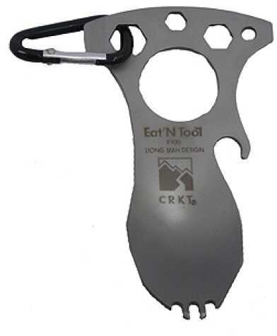 Eat-N-Tool Bead Blast Steel 4" Length - 3Cr13 Handle Bottle Cap Opener Spoon Fork Screwdriver/Pry Tip Metric wrenc