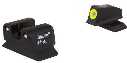 Trijicon 600049 Bright and Tough Night Sights Beretta 92A1/96A1 Tritium Green w/White Outline Black