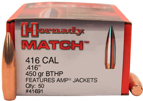 Hornady Bullet 416 Caliber .416 450 Grain Match Bthp 50/15
