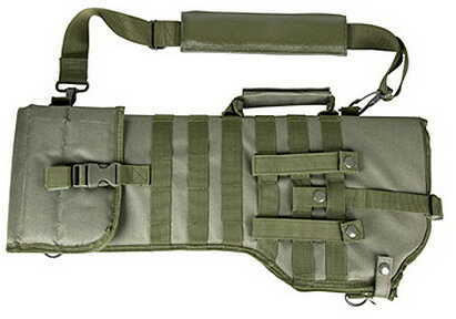 NCSTAR Rifle Scabbard Green Nylon 22" Length Six Metal D-Ring locations Includes Padded Shoulder Sling CVRSCB2919G