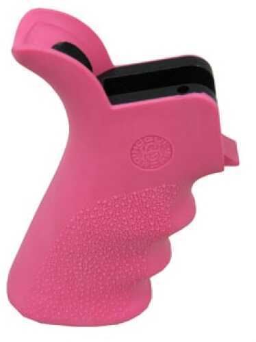 Hogue 15027 AR-15 Rubber Grip Beavertail W/Finger Grooves Matte Pink