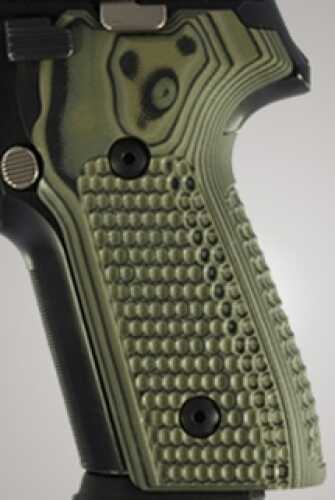 Hogue Grips Extreme G10 Piranha Fits Sig Sauer P226 Rubber G-Mascus Green 28138