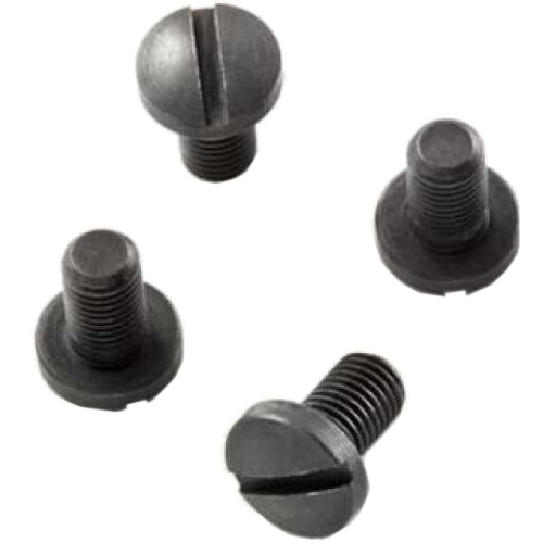 Grip Screws Colt Government Commander Officers And Clones - 4 Slotted Head Black Finish High Quality Hogue
