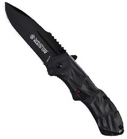 Schrade SWBLOP3CP Smith & Wesson Black Ops 3.40" Folding Tanto Plain 4034 Stainless Steel Blade Aluminum Handle
