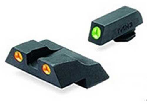Meprolight 10226O Tru-Dot Night Sight Set Fits Glock 26/27 Tritium Green Front/Orange Rear Black