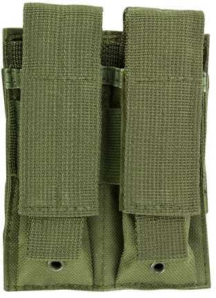 NCSTAR Double Pistol Magazine Pouch Nylon Green MOLLE Straps for Attachment Fits Two Standard Capacity Stack