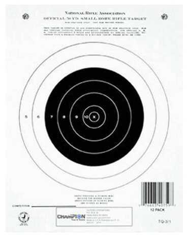 Champion TGT Paper 7"X9" 50Yd. Small Bore Rifle 12Pk