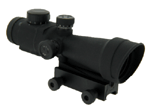 Military Design. Built In Weaver Style Rings. Good Eye Relief. Mil Dot Reticle. 4 Power Magnification. 40mm Objective. Armored Rubber Coating. Finger Adjustable 1/4 MOA