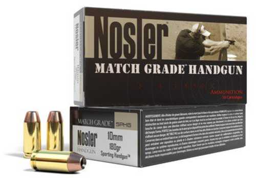 10mm 180 Grain Jacketed Hollow Point 20 Rounds Nosler Ammunition
