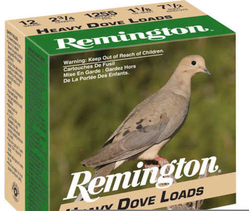 12 Gauge 2-3/4" Lead 7-1/2  1-1/8 oz 25 Rounds Remington Shotgun Ammunition