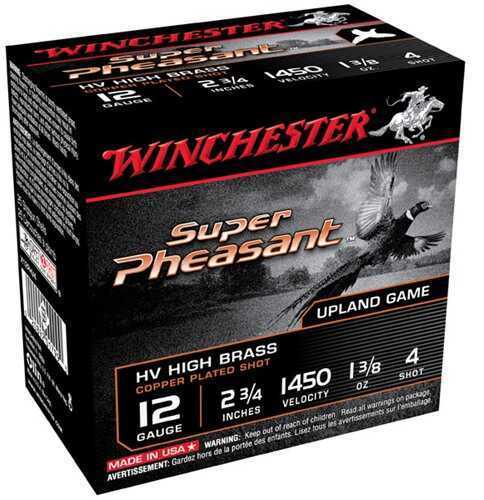 12 Gauge 2-3/4" Lead #4  1-3/8 oz 25 Rounds Winchester Shotgun Ammunition