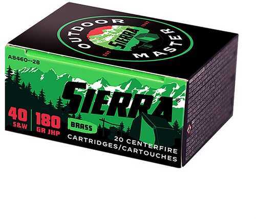 40 S&W 180 Grain Jacketed Hollow Point 20 Rounds Sierra Ammunition