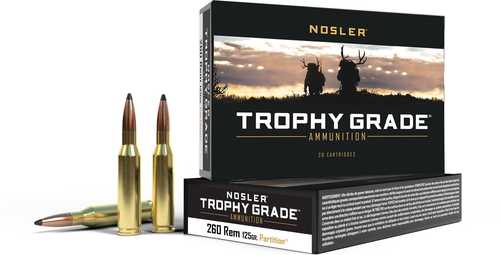 260 Rem 125 Grain Soft Point 20 Rounds Nosler Ammunition 260 Remington
