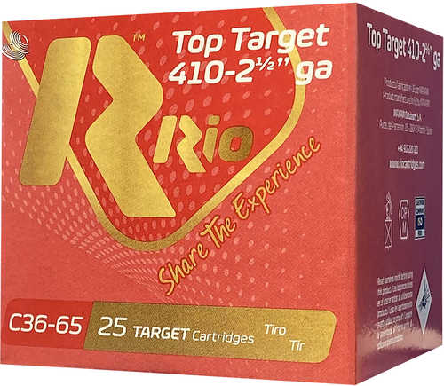 Rio Ammunition Top Target 410 Gauge 2-1/2" 1/2 oz #7.5 Shot 25 Per Box