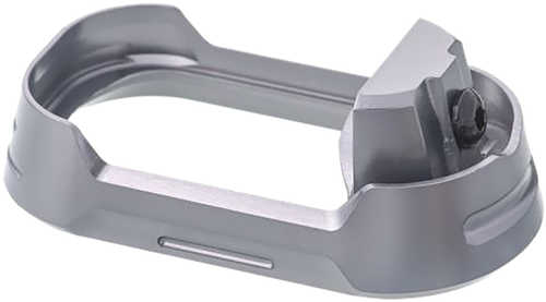 Tyrant CNC TDG19G34MWGREYBLKSCRW Magwell Fits Glock 19 Gen 3-4 Grey Aluminum