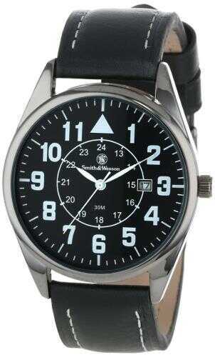 Smith & Wesson Civilian Watch With Black Leather Strap