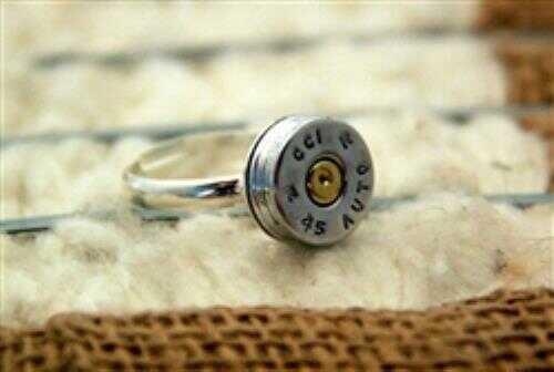 Spent Rounds 45 Caliber Silver Ring - Adjustable