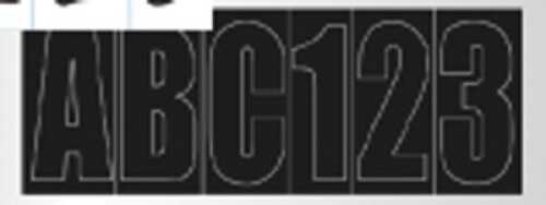 Boater Sports Letter Kit Black 4-Sets A-Z & 0-9 Md#: 52306