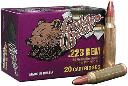 223 Rem 62 Grain Hollow Point 20 Rounds BEAR Ammunition 223 Remington