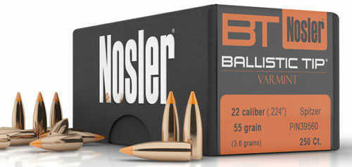 Nosler 22 Caliber 40 Grains Ballistic Tip 100ct Lead Free (componets)
