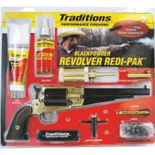 Traditions 1858 Army 44 Caliber REDI Pack Brass Blued