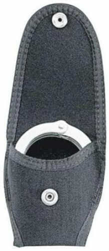 Uncle Mikes 88781 Handcuff Case with Flap Nylon Black                                                                   