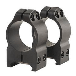 Warne Scope Mounts Permanent Attached Fixed Ring Set Fits Ruger M77 1" Medium Matte Finish 1R7M