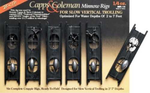 B&M Caps & Coleman Minnow Rig 6Pk 1/4Oz W/E214 Hooks 2ft-7ft Md#: Mr14