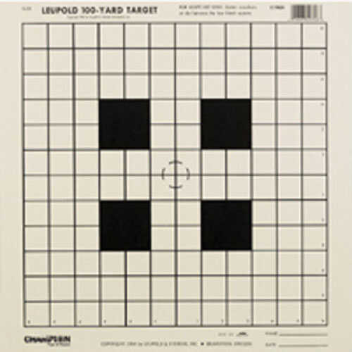 Champion Traps And Targets NRA Ga-53 - 100 Yd. Rifle Scope Sight-In 12/Pk 14"X14" Tagboard
