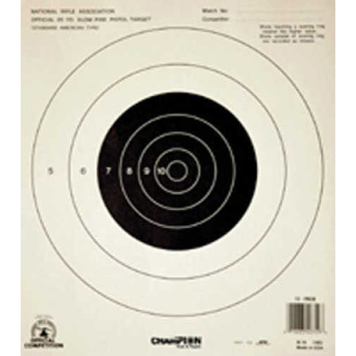 Champion Traps And Targets NRA Paper Gb-16 - 25 Yd. Pistol Slow Fire 12/Pk 10.5"X12"