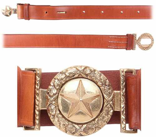 Garrison Star Military Belt Brown