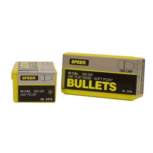 Hot-COR 458 Caliber (0.458'') Soft Point Flat Nose Bullets