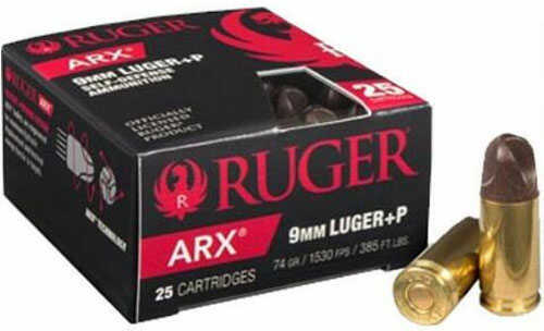 9mm Luger 74 Grain Full Metal Jacket 250 Rounds Ruger Ammunition